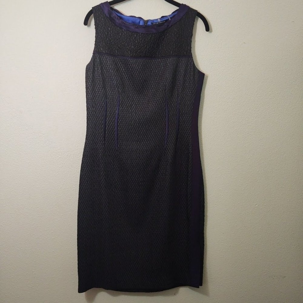 Elie Tahari Navy Blue Tween Sheath Dress 8